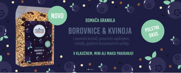 NOVA poletna Fruštek granola borovnice in kvinoja